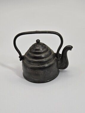 Vintage Pewter Cast Mold Tea Pot Doll House Miniature